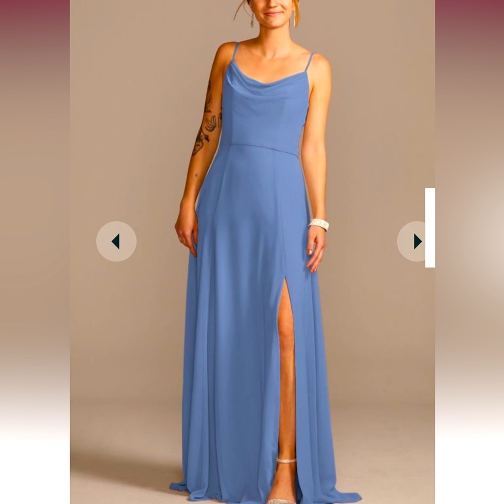 David’s Bridal Dress 16 steel blue